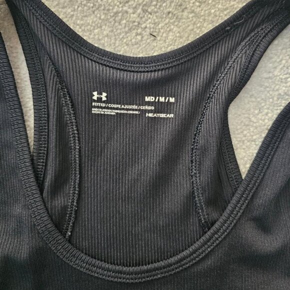 Women's HeatGear UNDER ARMOUR Black tank sz medium - Picture 4 of 4